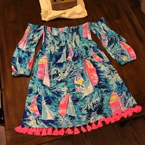 Lilly Pulitzer Trina dress, off the shoulder. Sz M